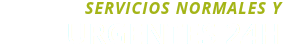 SERVICIOS NORMALES Y URGENTES 24H